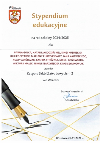 STYPENDIA EDUKACYJNE 2024/2025