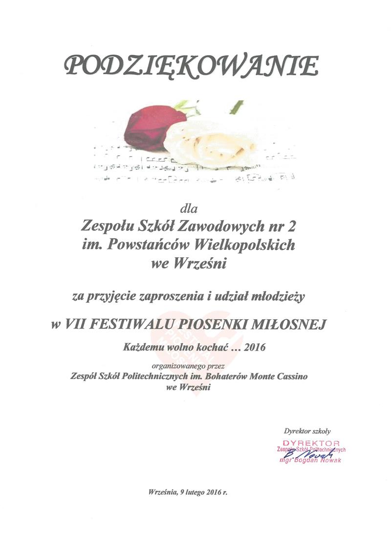 VII FESTIWAL PIOSENKI MIŁOSNEJ