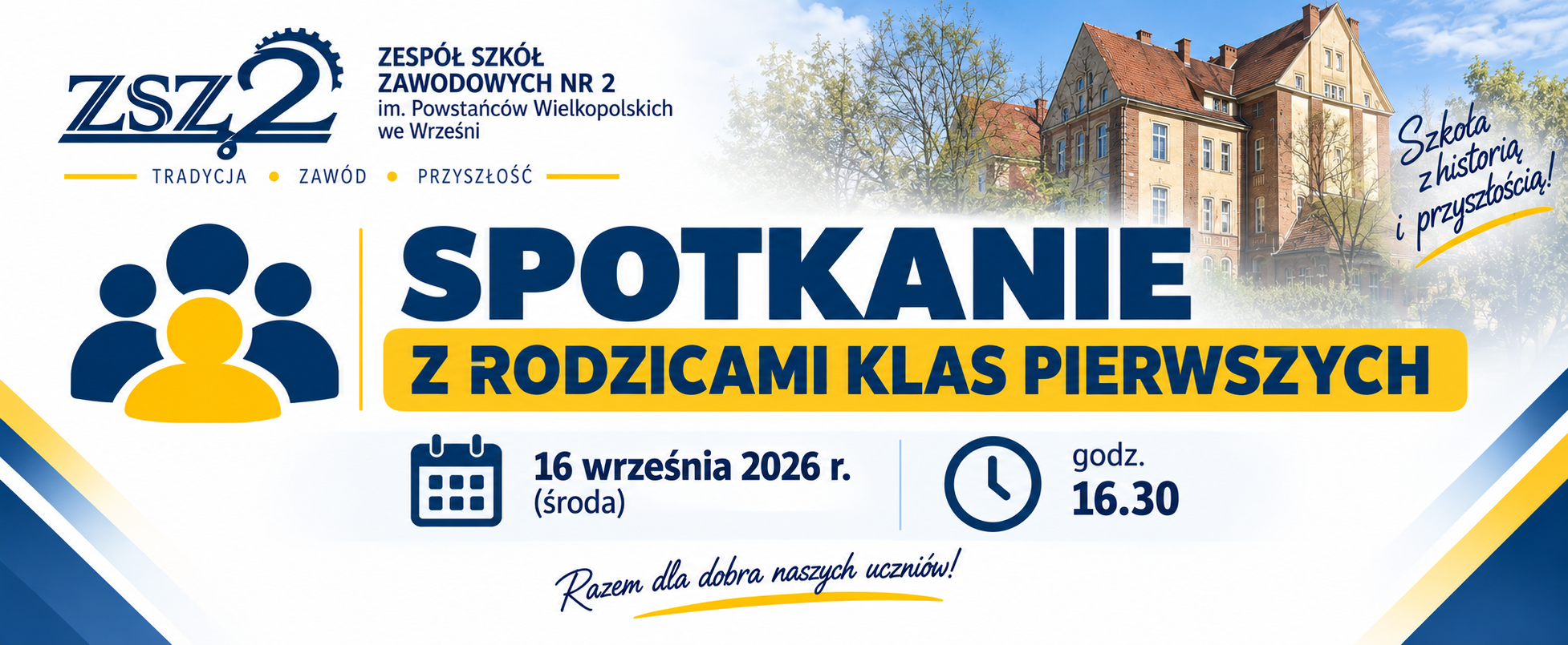 Spotkanie z rodzicami klas pierwszych 16.09.2026r.